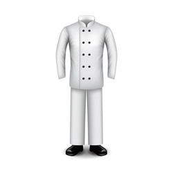 Realistic chef uniform cook clothes elements Vector Image