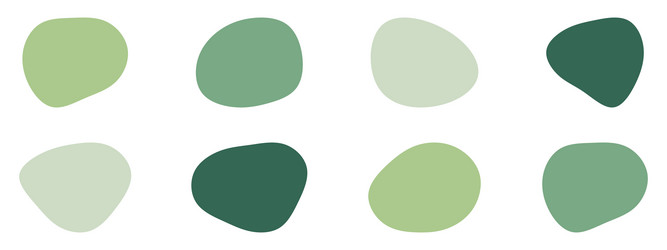 organic blobs set icon random shapes cube drop vector image