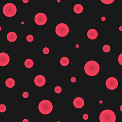 Seamless pattern with red circles on dark vector