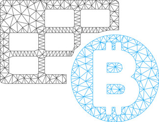 bitcoin table mesh network model vector image