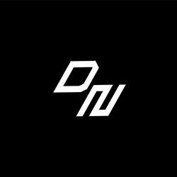 dn logo monogram with up to down style modern vector image