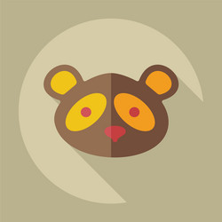 flat modern design with shadow icons pandas vector image