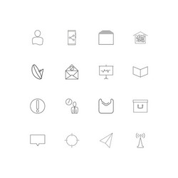 Internet of things linear thin icons set outlined vector