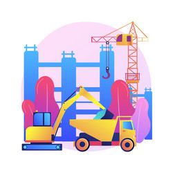 modern construction machinery abstract concept vector