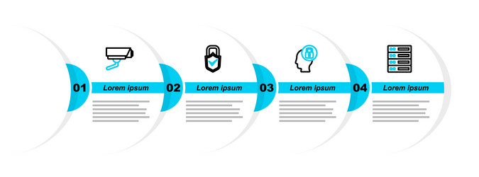 set line server data web hosting human head vector image