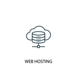 Web hosting concept line icon simple element vector