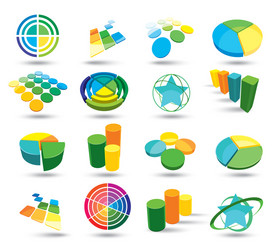 Chart and Graph Data Visualization vector image