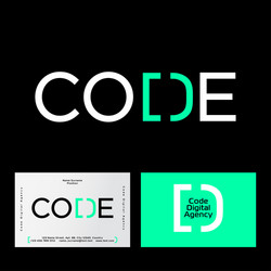 code logo digital company programming symbols vector image