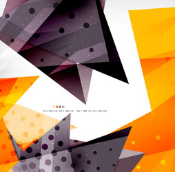 modern 3d glossy overlapping triangles vector image
