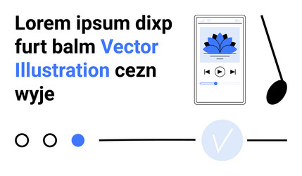 modern user interface design featuring audio vector image