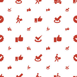 ok icons pattern seamless white background vector