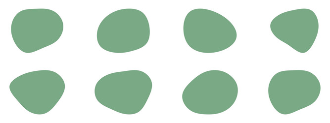 organic blobs set icon random shapes cube drop vector image