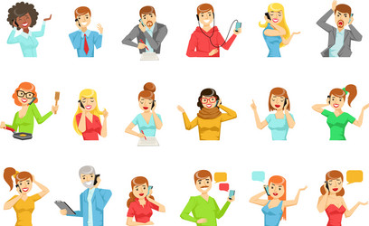 Psychotherapy people talking about problems set Vector Image