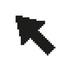 pixelated arrow cursor icon digital navigation vector image