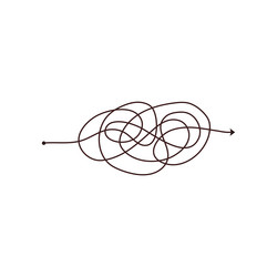 simple line and complex easy way scribble doodle vector image