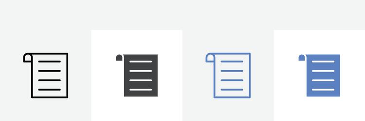 curved paper icon set use for web ui or app vector image