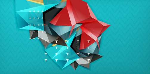geometric 3d low poly abstract backgrounds vector image