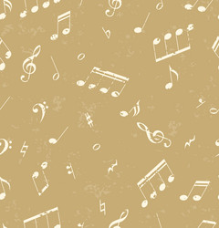 Musical Pattern with Notes vector image