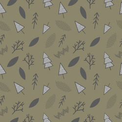 scandinavian seamless pattern with trees stock vector image