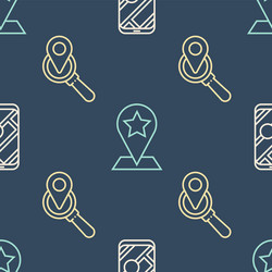 set line city map navigation search location vector image