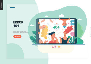 business series - error 404 web template vector image