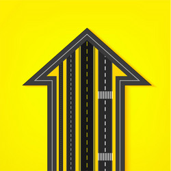 Road arrow Royalty Free Vector Image - VectorStock