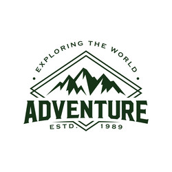 vintage mountain logo design template Vector Image