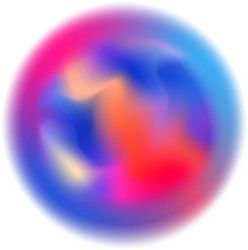 Abstract colorful blurred motion in sphere shape vector