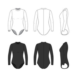Clothing set woman surf suit vector