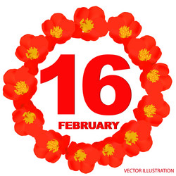 february icon for planning important day vector