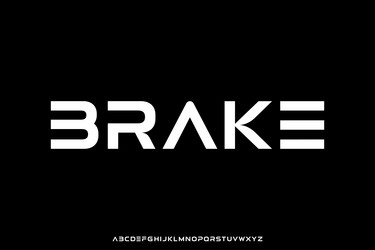 modern abstract futuristic alphabet display font vector image