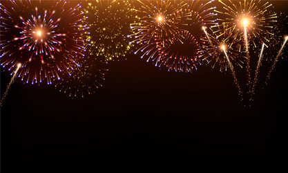 pyrotechnics and fireworks background vector