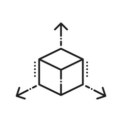 Scale Cube - Scalability Icon vector image