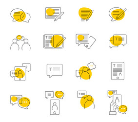 set of faq icons vector