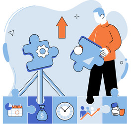 solving work problems decision making choosing vector image