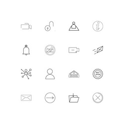 web linear thin icons set outlined simple vector image
