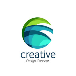 3d sphere color circle logo Royalty Free Vector Image