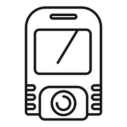 modern action camera with display showing angle vector image