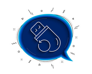 recovery usb memory line icon backup data sign vector image