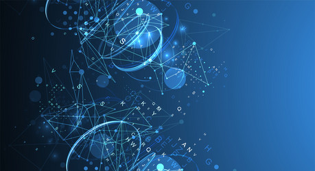 abstract swirling lines with plexus effect vector image