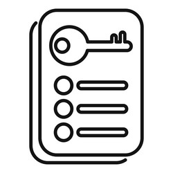 secure checklist icon representing data protection vector image