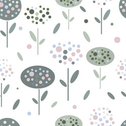 abstract flowers in graphic flat style Vector Image