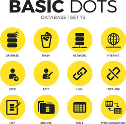 Database Icon Set - Network & Data vector image