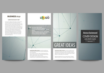 Flyers set modern banners business templates vector