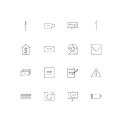 internet of things linear thin icons set outlined vector image