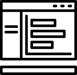 bar chart linear style icon design vector image