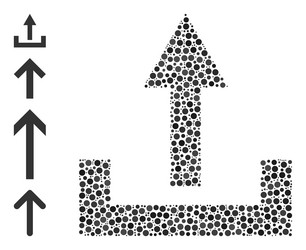 dotted upload composition of rounded dots vector image