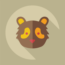 flat modern design with shadow icons pandas vector image