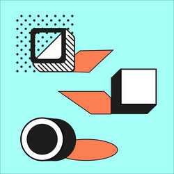 Geometric Cube Background vector image