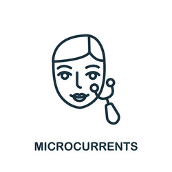 microcurrents icon simple element from vector image
